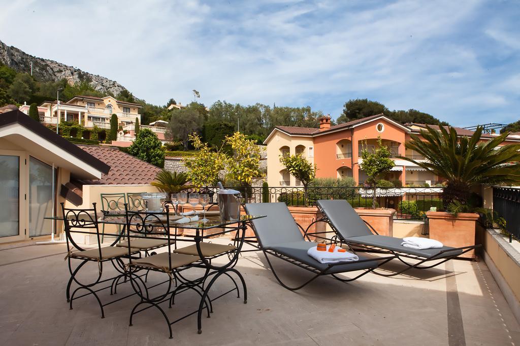 Sunny Panoramic Balcony Apartment Eze Exterior photo